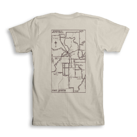 Magnolia Fort Worth Map Tee - Natural/Maude