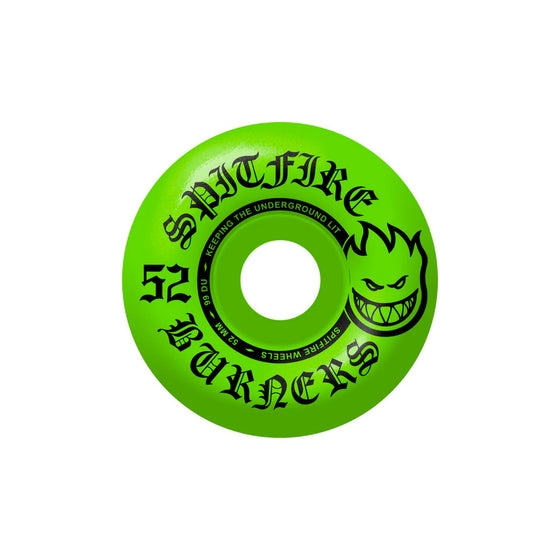 Spitfire Burners Wheels 99a -Green - 52mm