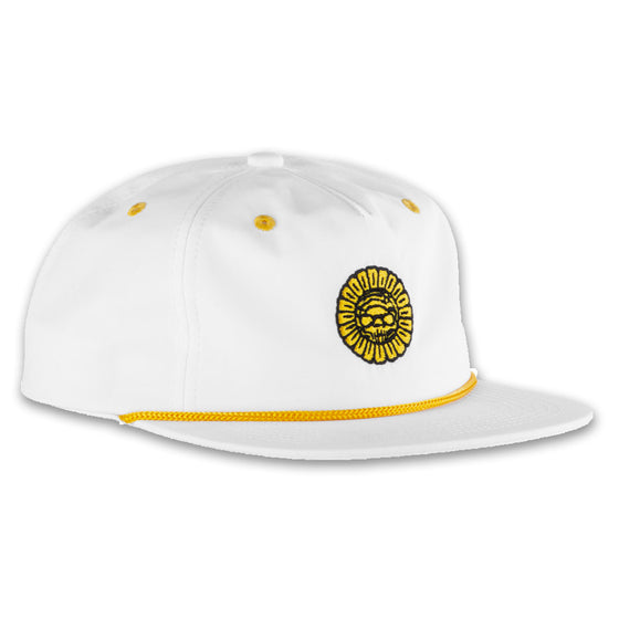 Bones Pushing Up Daisies Hat - White