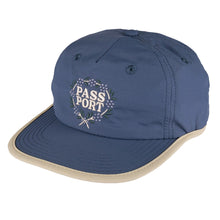  Pass~port Wattle RPET Workers Cap - Slate Blue/Cream