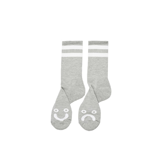Polar Happy Sad Socks - Heather Grey - (43-46)